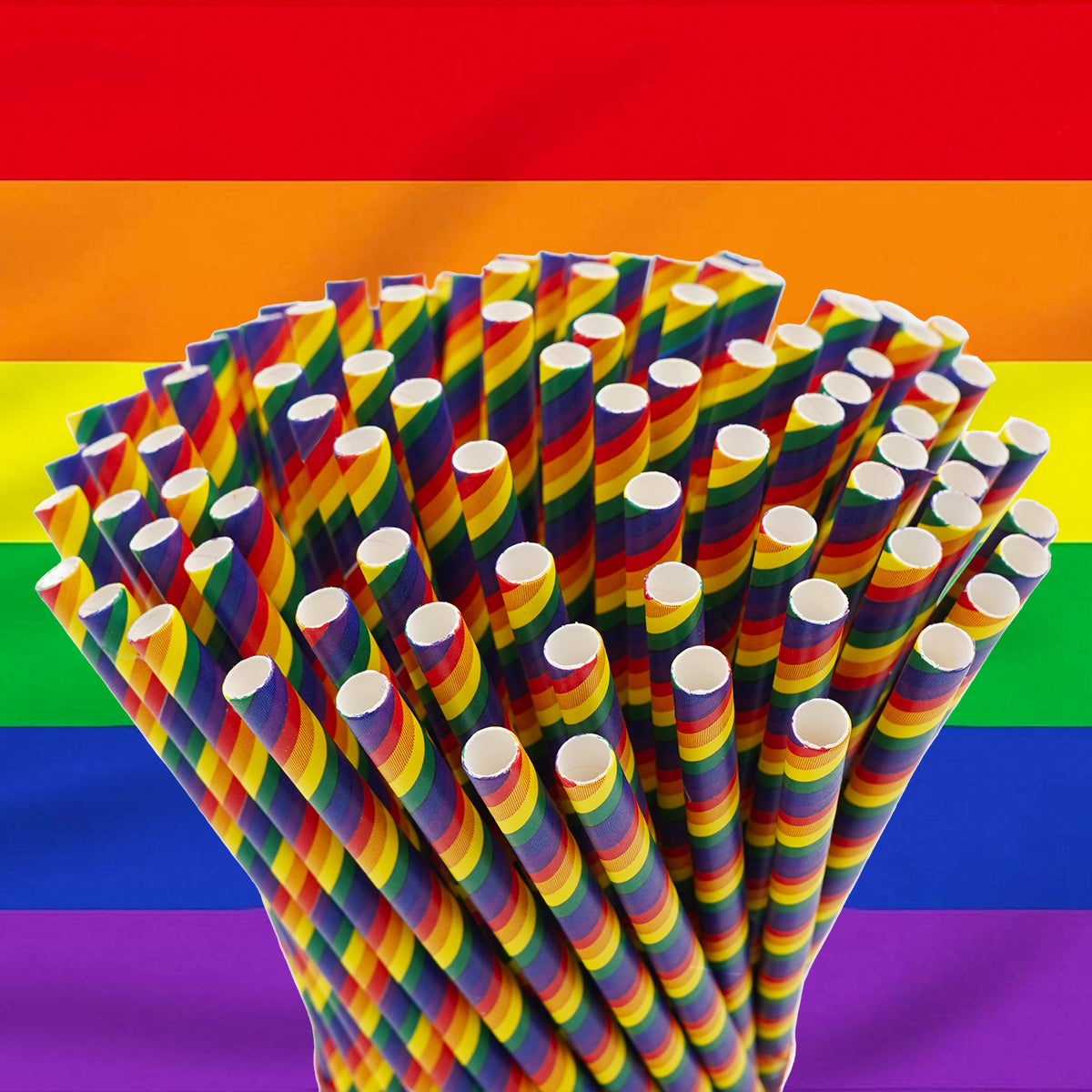 100 Papier Strohhalme