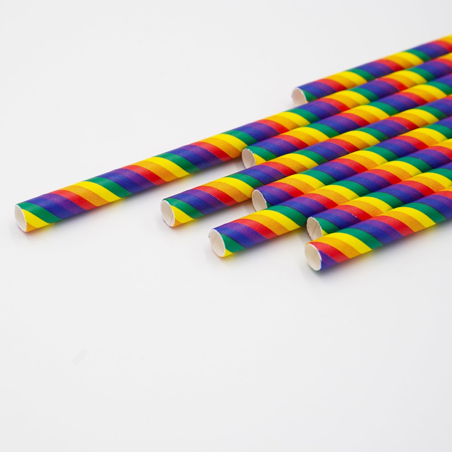 100 paper straws "Pride" long 23 cm