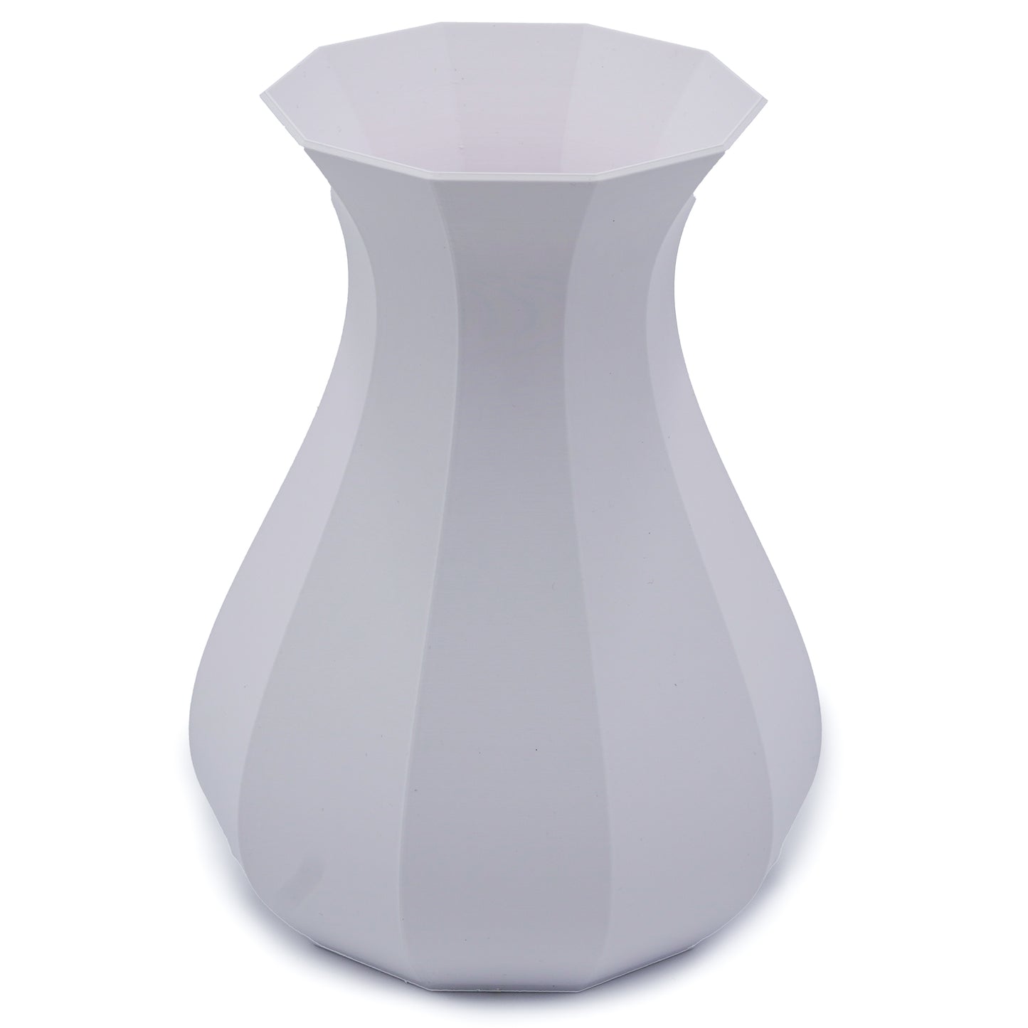 Vase weiß aus 3D-Druck-Kunststoff