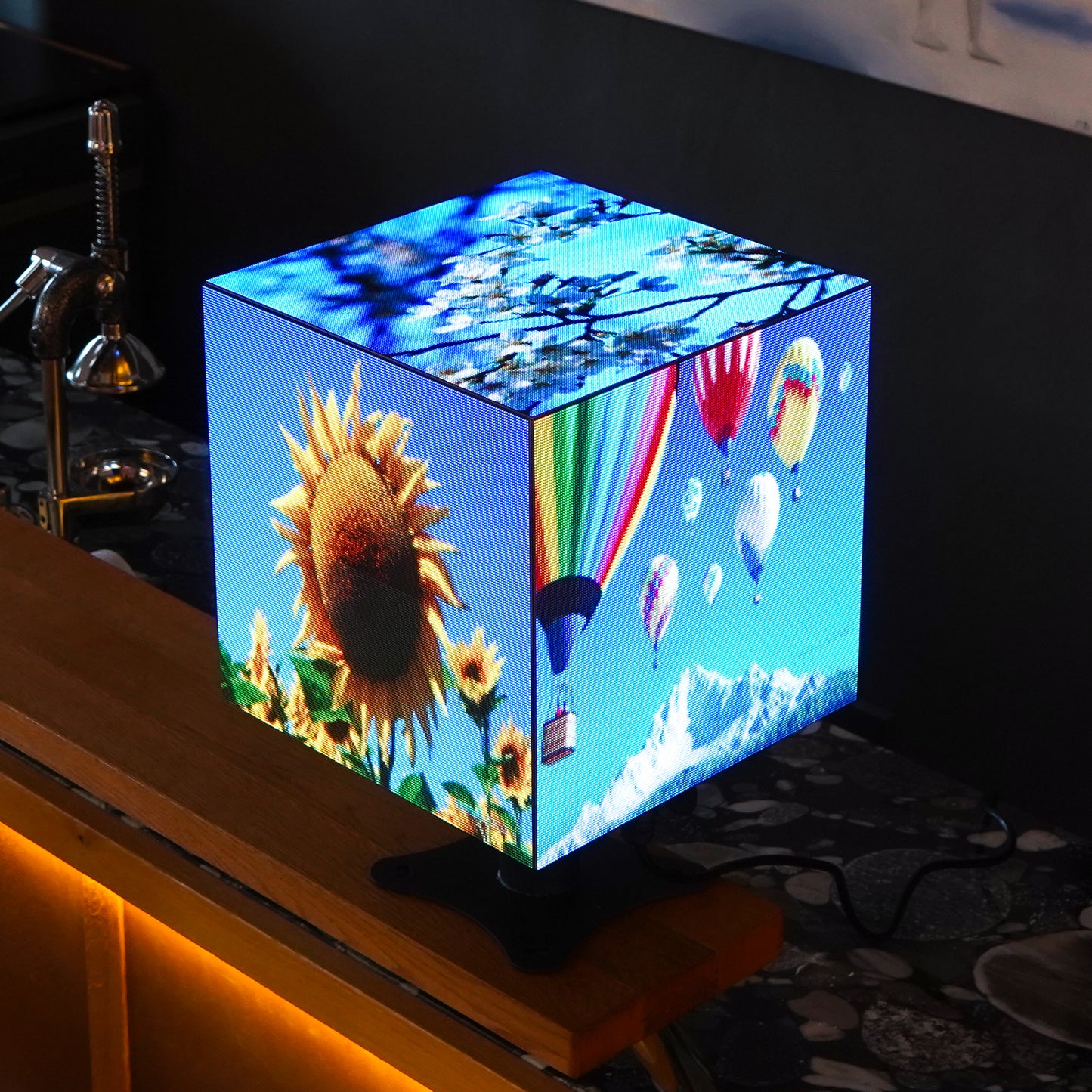 LED 3D Cube Video Display 360 Grad