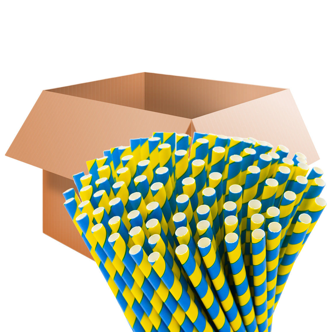 9.000 Papier Strohhalme "Ukraine" LANG 23 cm