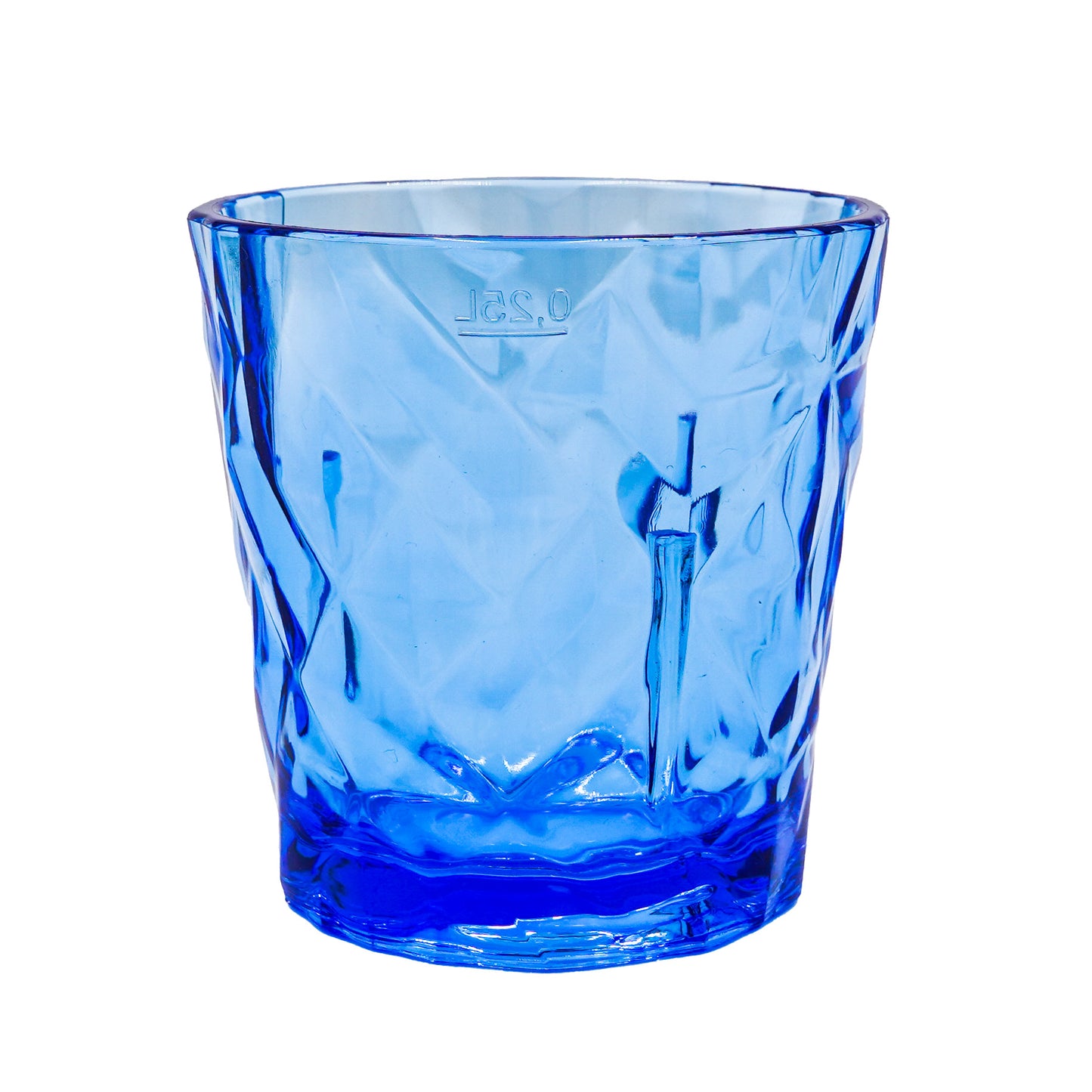 1 Glas Tumbler blau aus Polycarbonat 0,25l