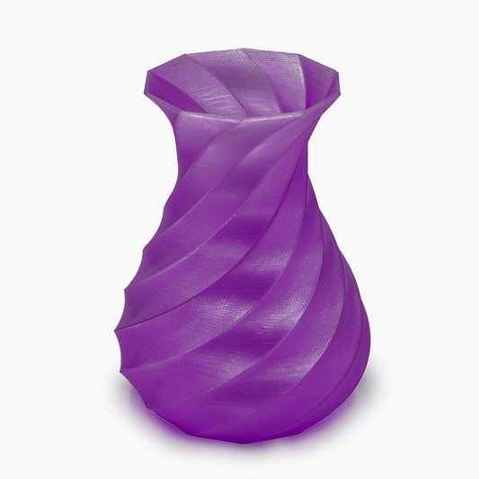 Vase violett aus 3D-Druck-Kunststoff