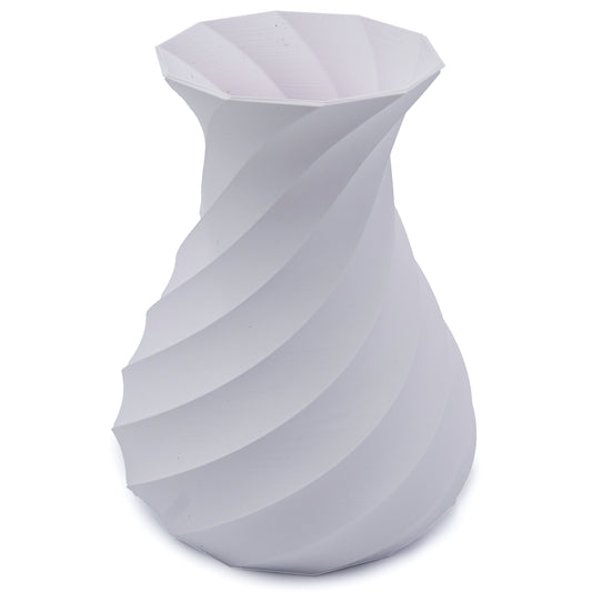 Vase weiß aus 3D-Druck-Kunststoff